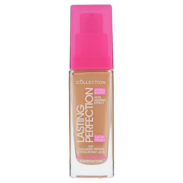 No7 Lasting Perfection Satin Foundation Toffee Warm, imported from the UK