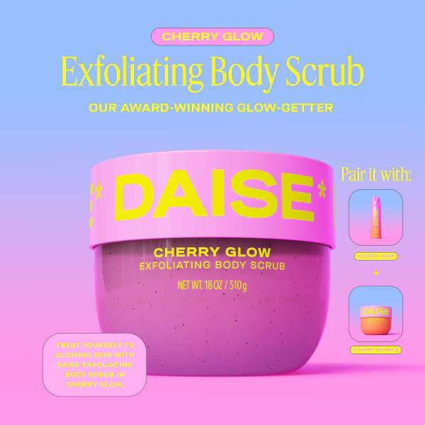 Daise cherry glow body scrub 510g container - British product