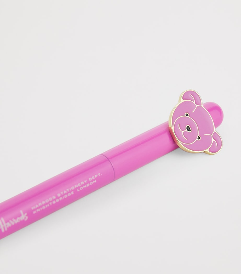 Harrods teddy bear topper ballpoint pen, UK version