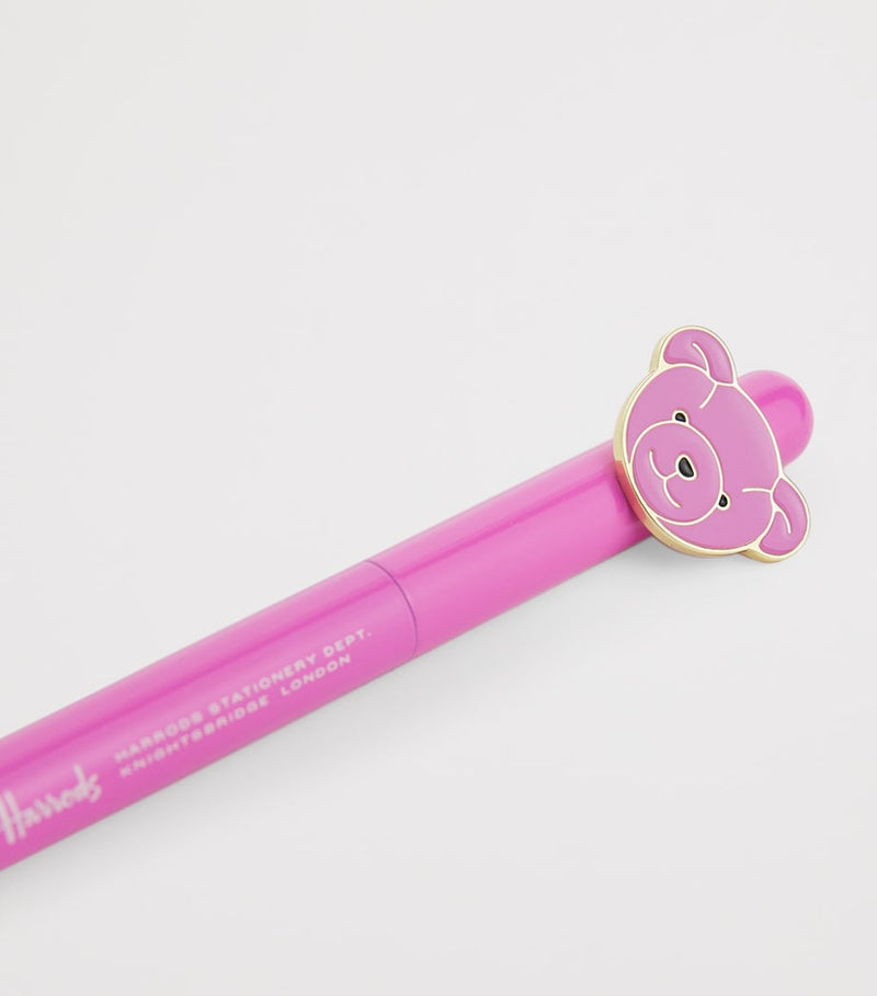 Harrods teddy bear topper ballpoint pen, UK version