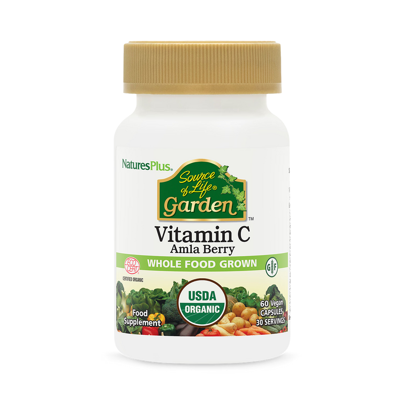 NaturesPlus organic vitamin C 60 capsules (British brand)