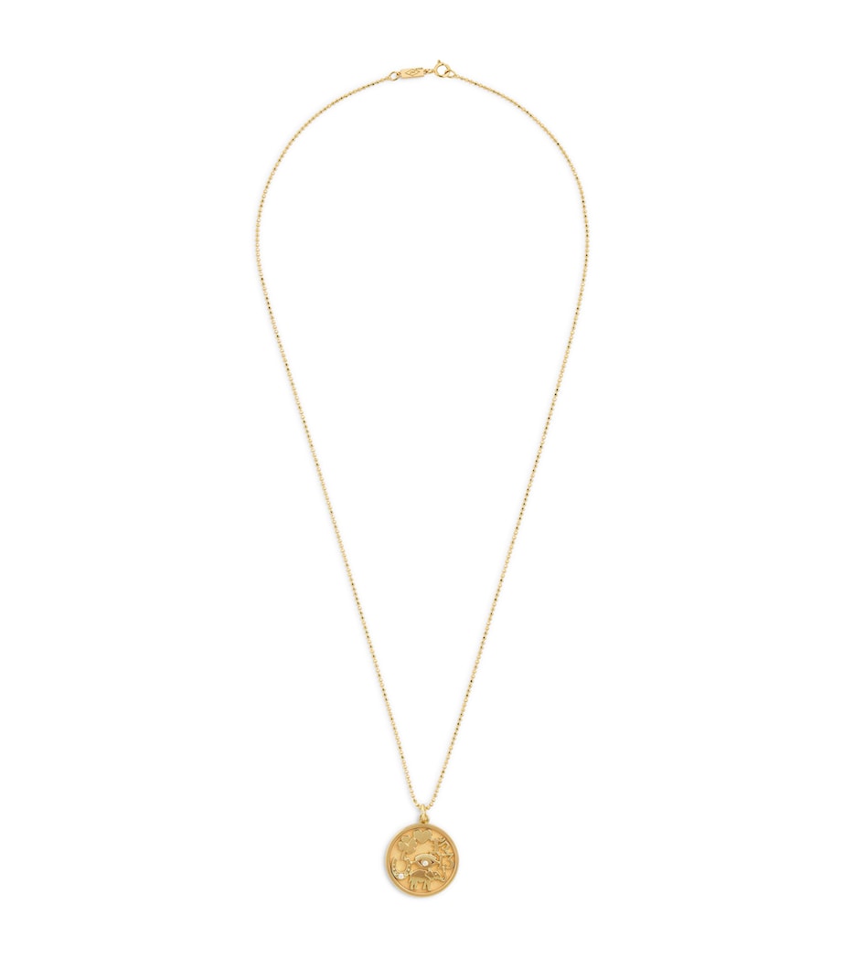 Jennifer Meyer yellow gold diamond good luck necklace (British brand)