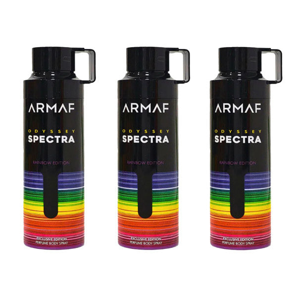 ARMAF Odyssey Spectra perfumed deodorant spray 200ml pack of 3, UK version