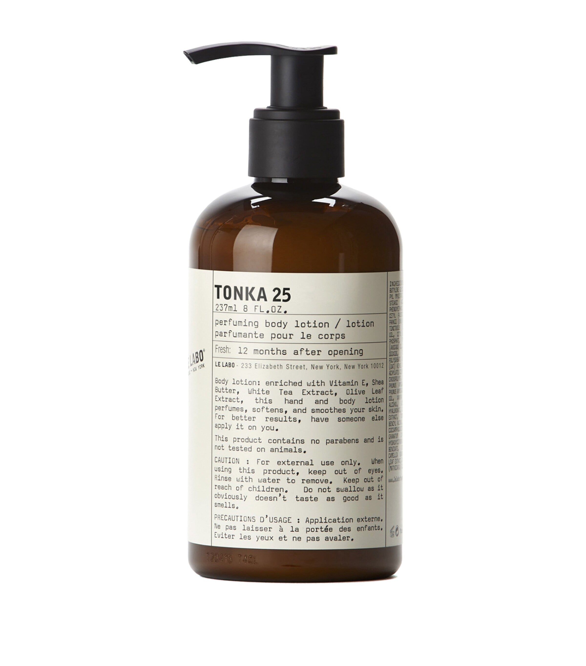 Le Labo Tonka 25 Body Lotion, UK version