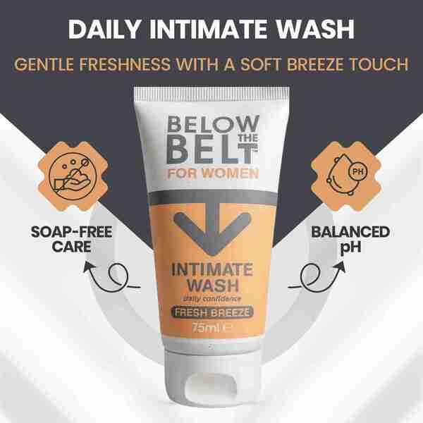 Below The Belt intimate wash fresh breeze scent 75ml duo (British brand)