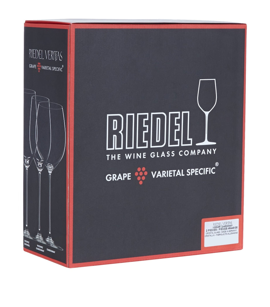 Riedel Veritas Chardonnay wine glasses set of 2 crystal, imported from the UK