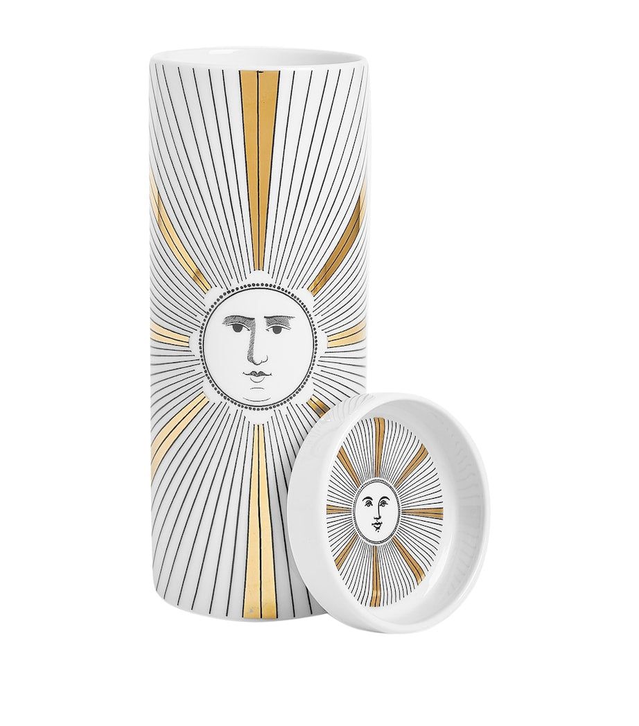 Fornasetti Tall Soli pillar candle 800g - British product
