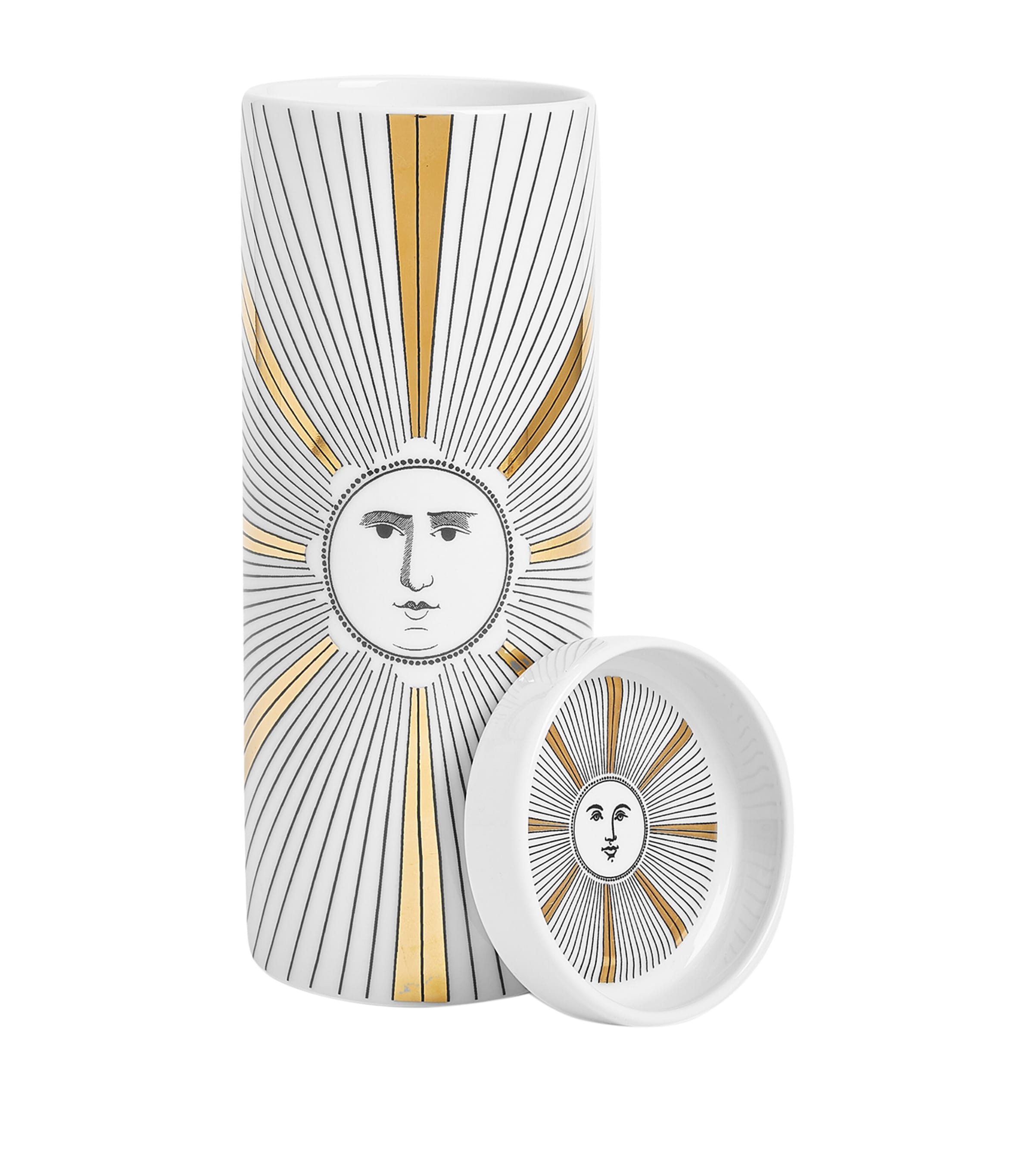 Fornasetti Tall Soli pillar candle 800g - British product