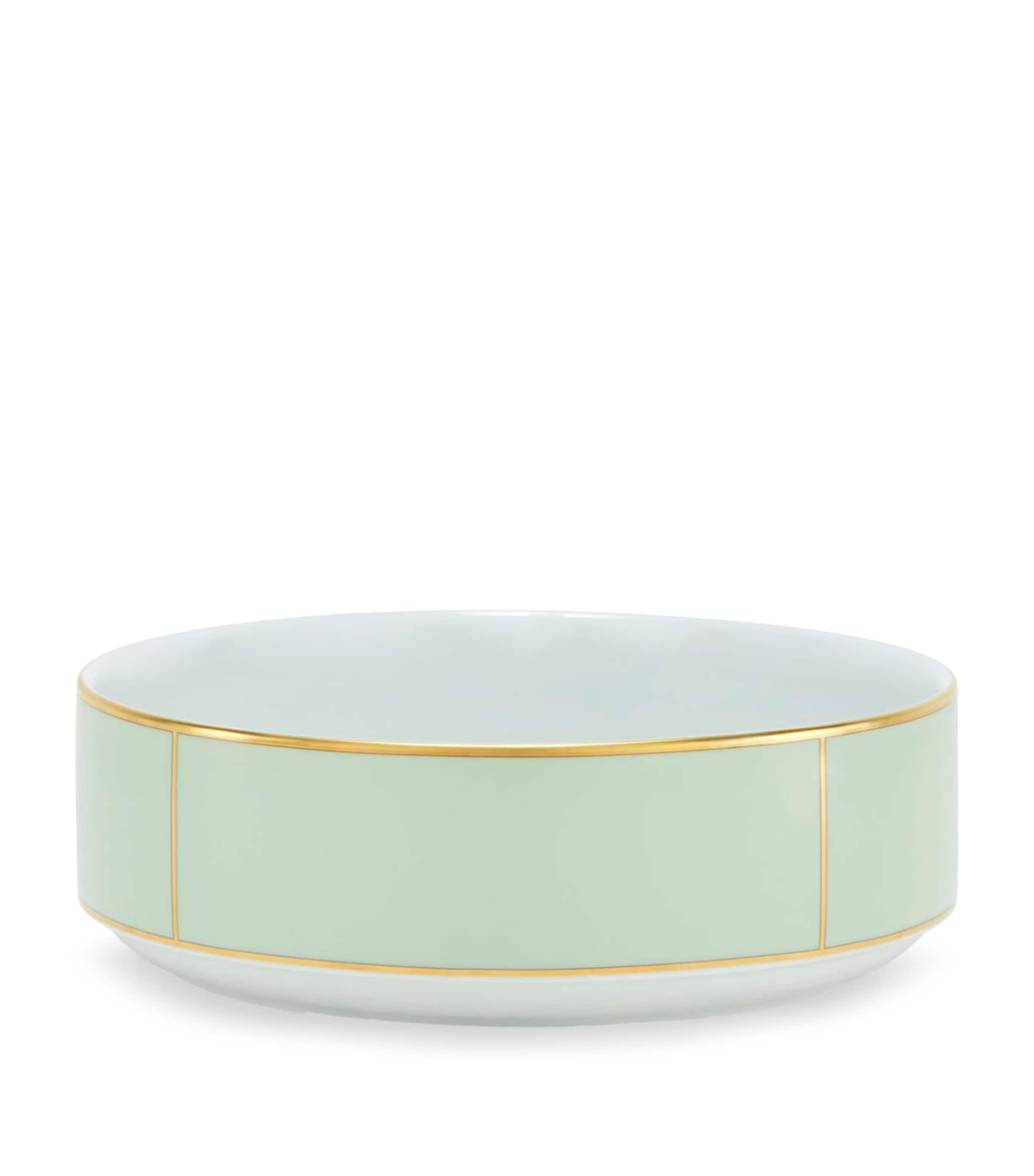 GINORI 1735 porcelain salad bowl Verde 24cm, UK version