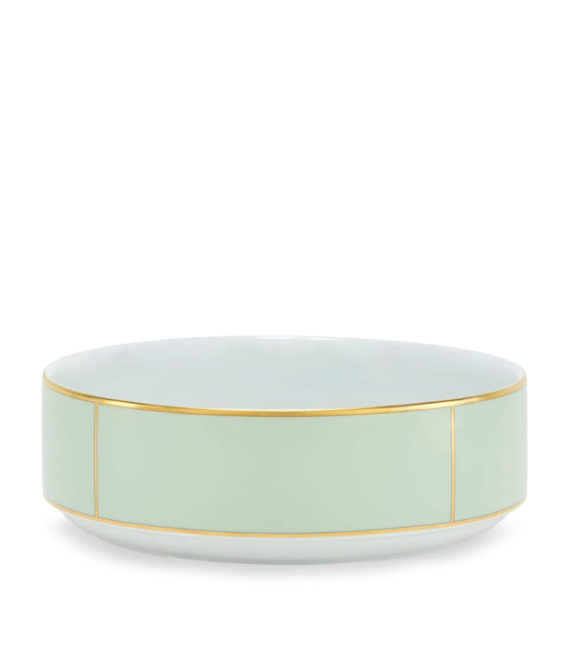 GINORI 1735 porcelain salad bowl Verde 24cm, UK version