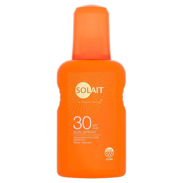 Solait Sun Spray SPF30 200 ml Plastic Bottle (British brand)