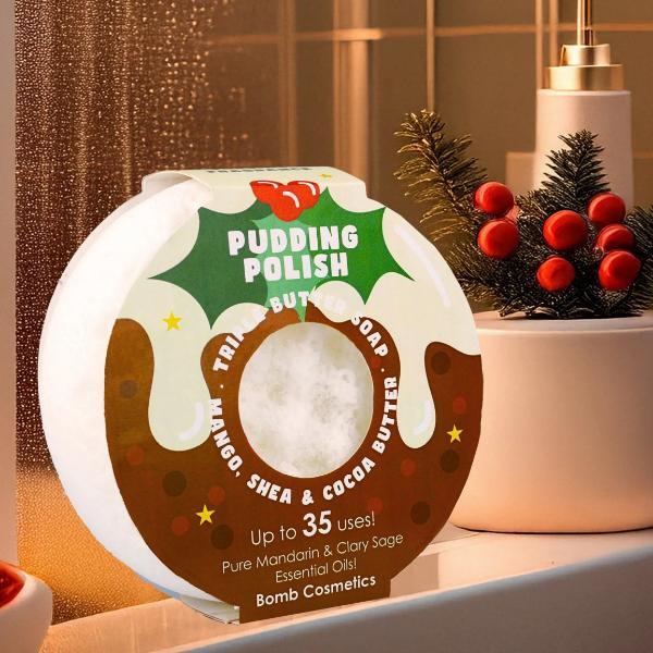 Bomb Cosmetics Christmas Pudding soap filled sponge - British product