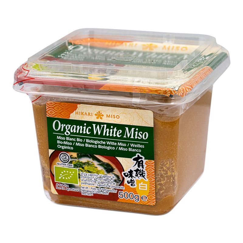 Hikari organic white miso paste, Japanese product, UK version