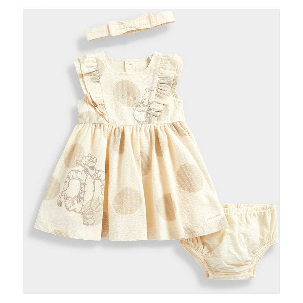 Mothercare Disney Classics Winne the Pooh Dress, Knickers and Headband Set