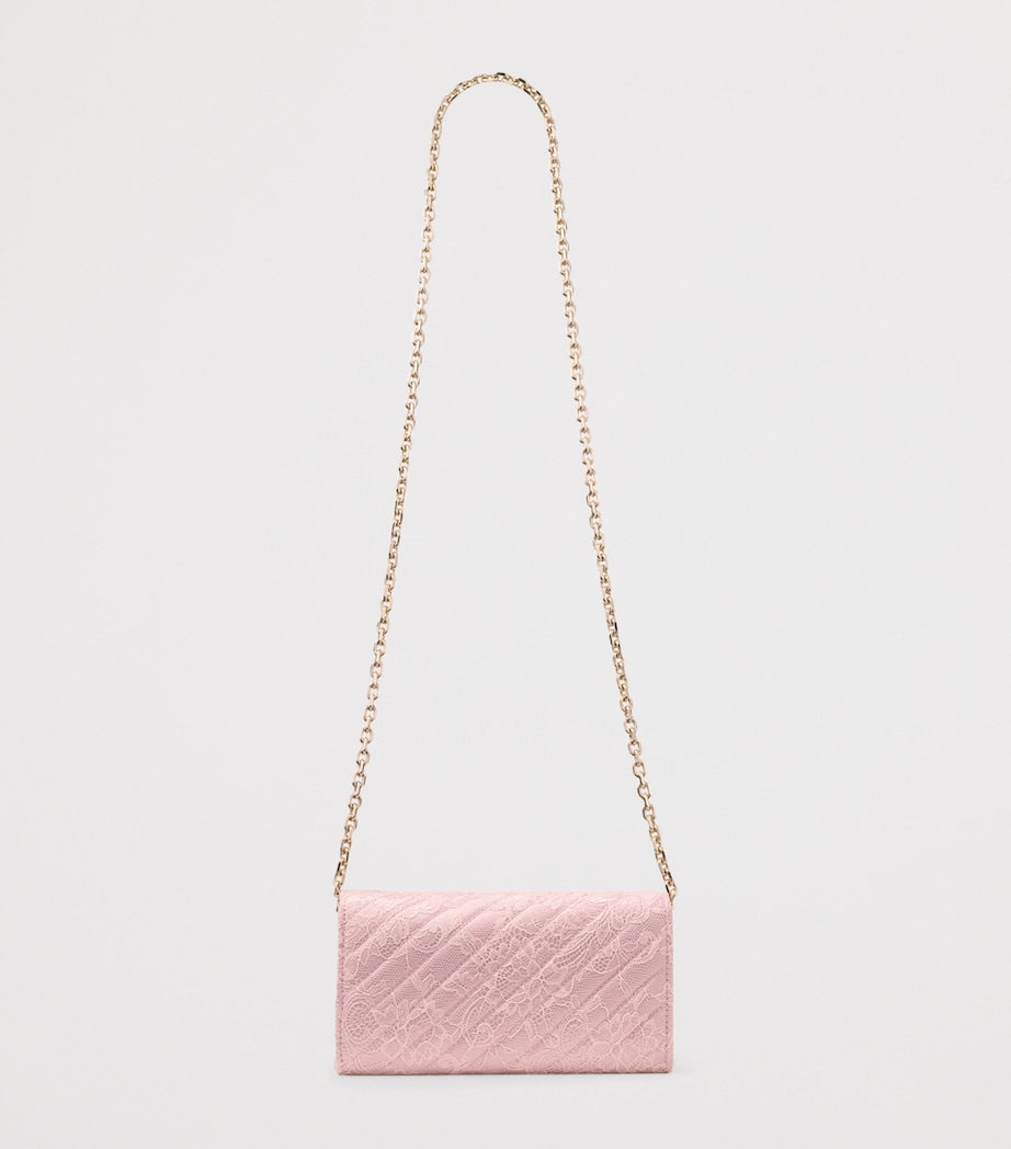 Jimmy Choo Curve chain wallet metallic leather H4cm W19cm, imported from the UK
