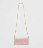 Jimmy Choo Curve chain wallet metallic leather H4cm W19cm, imported from the UK