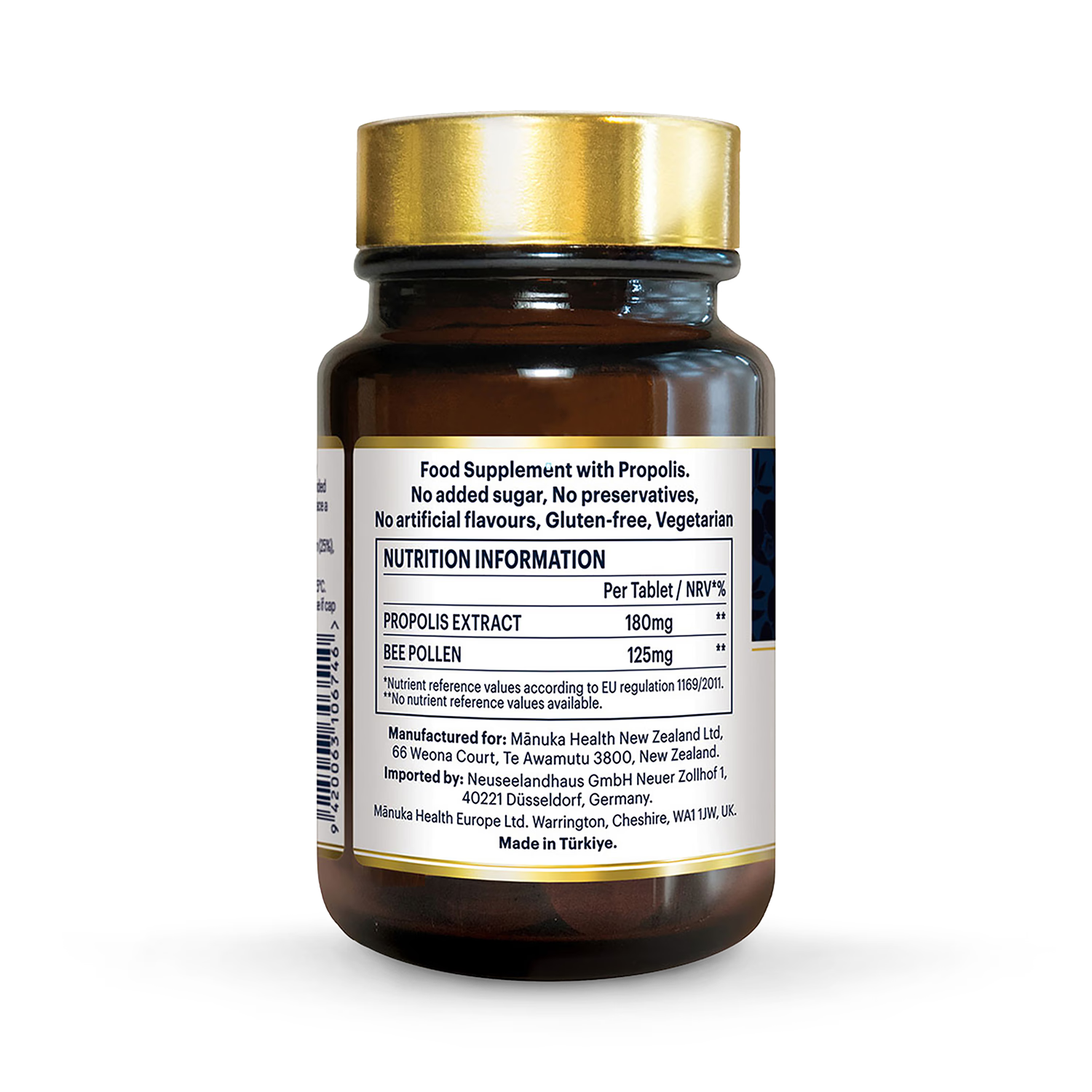 Manuka Health propolis and bee pollen chewable tablets 60 count - British product