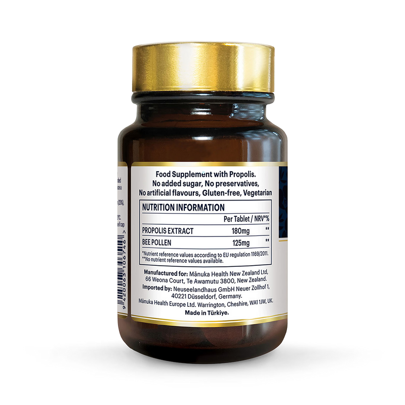 Manuka Health propolis and bee pollen chewable tablets 60 count - British product