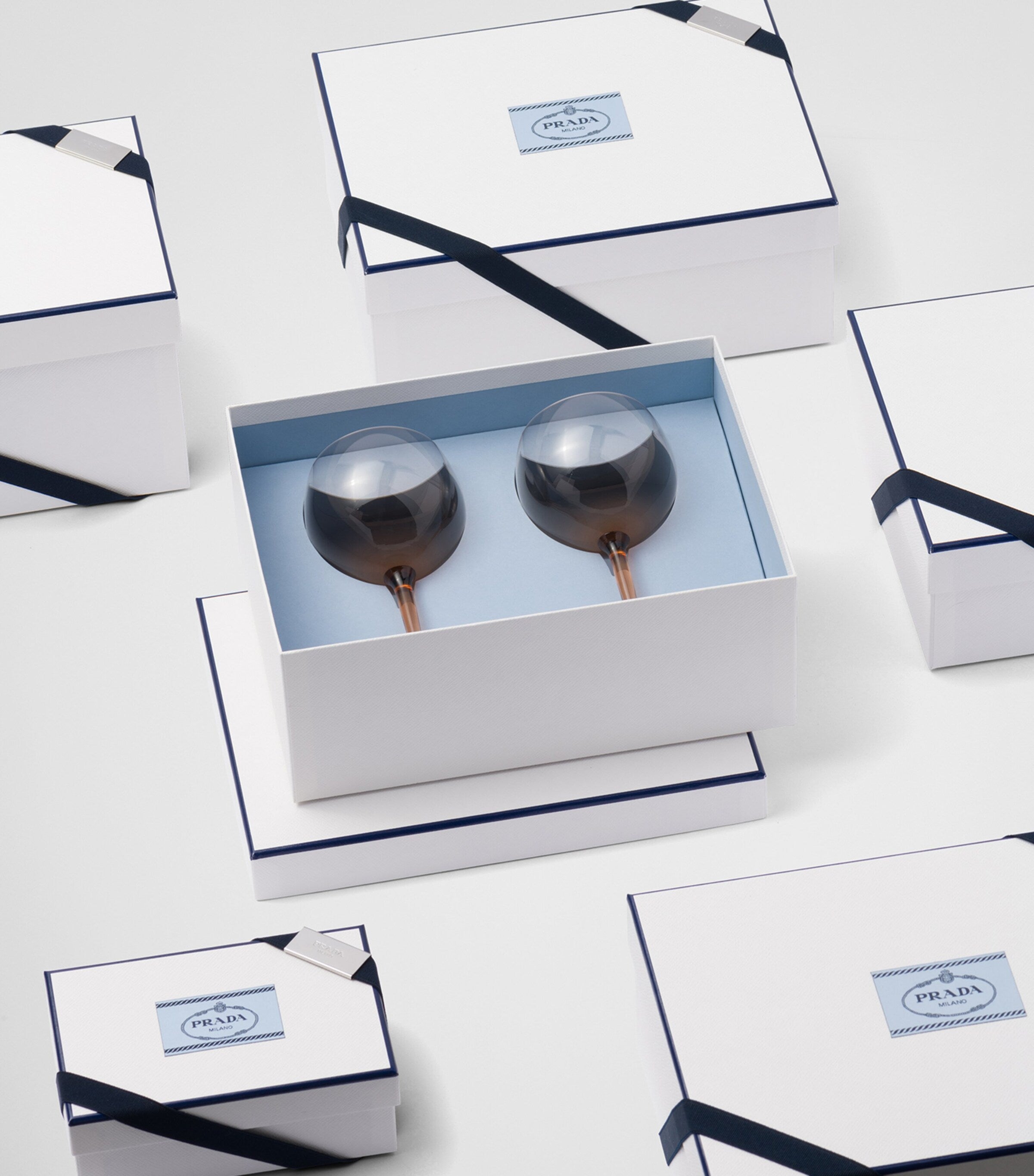 Prada New York red wine glasses 2-pack imported from the UK