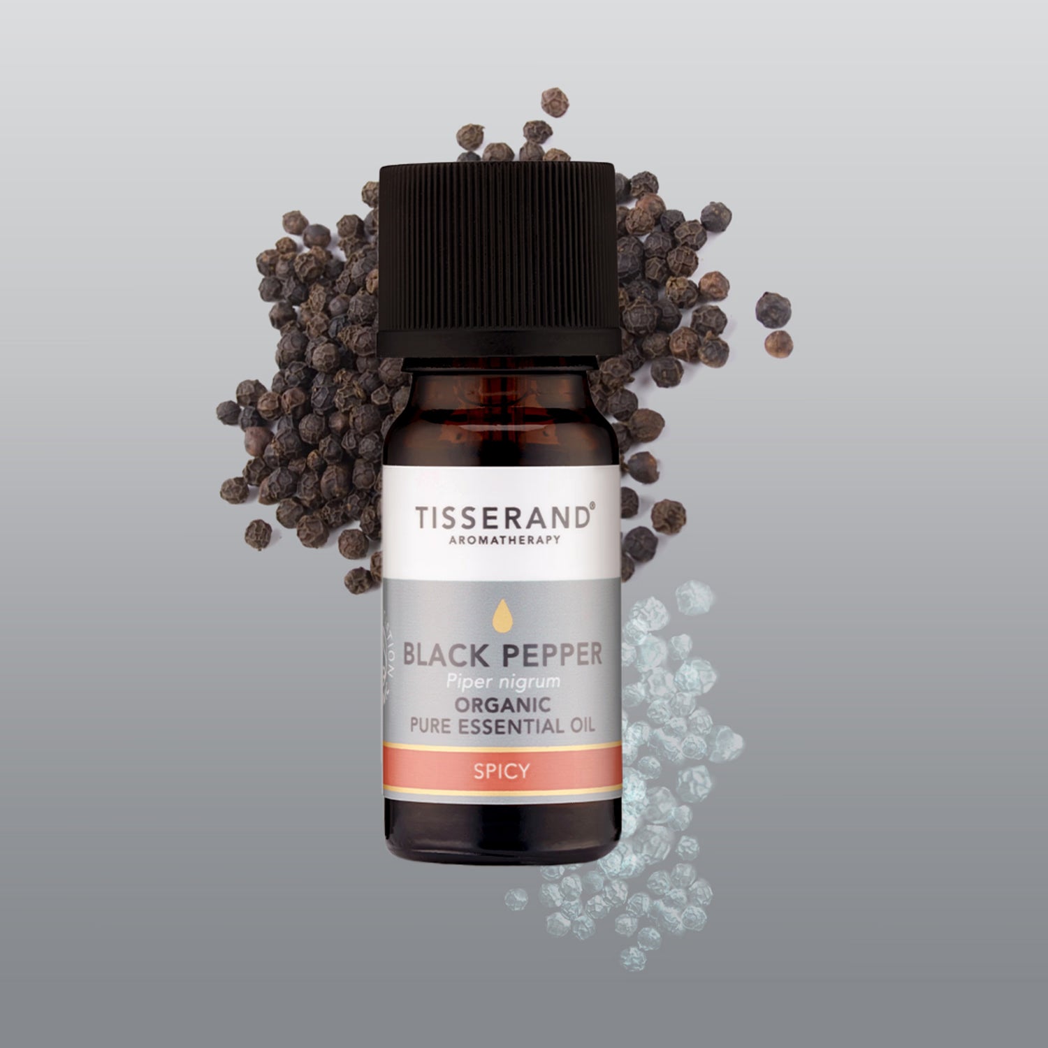 Tisserand Black Pepper Essential Oil 9ml, imported from the UK
