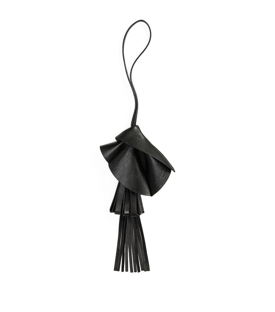 Ralph Lauren lambskin floral bag charm with tassels, UK version