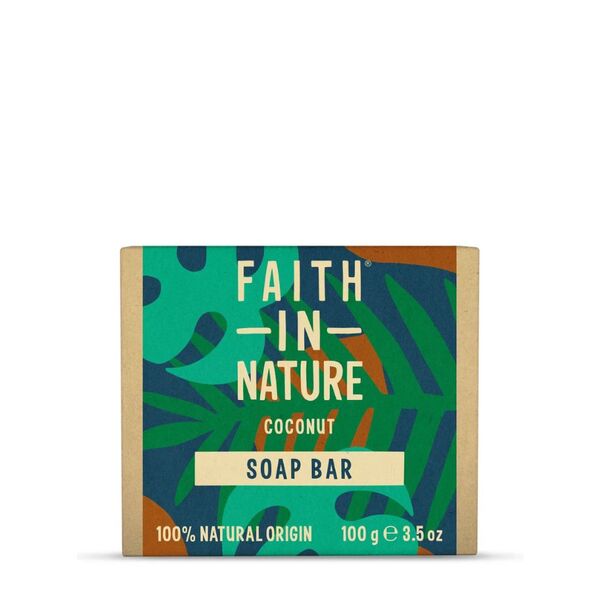 Faith In Nature coconut soap bar 6 x 100g, UK version