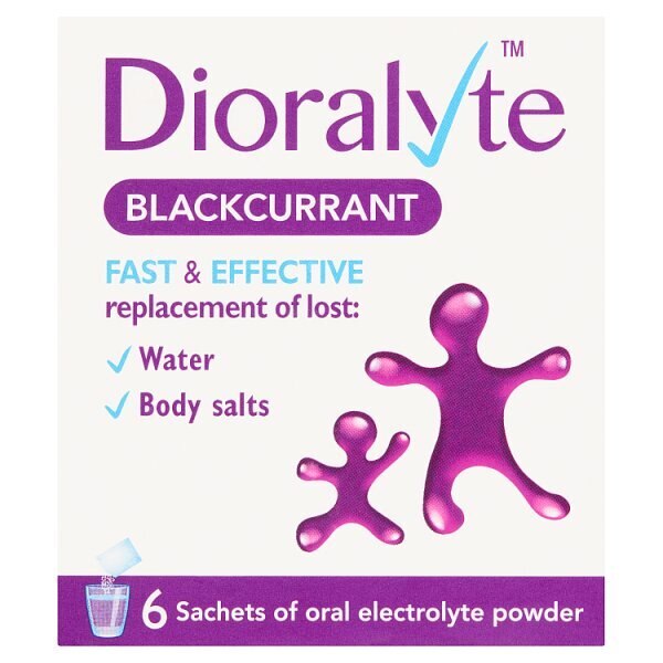 Dioralyte Diarrhoea Relief Rehydration Sachet Blackcurrant 6 GOODS Superdrug   