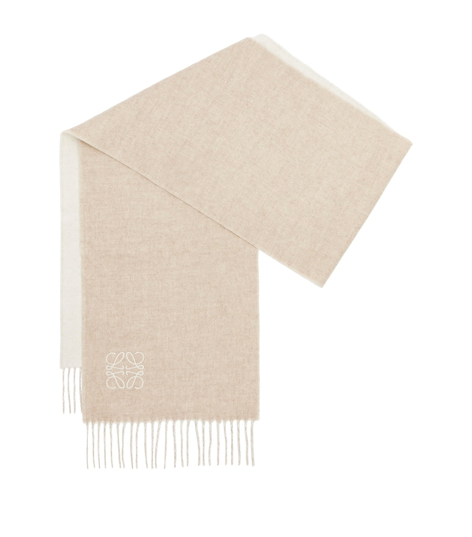 LOEWE bicolour anagram scarf 180cm x 30cm, imported from the UK
