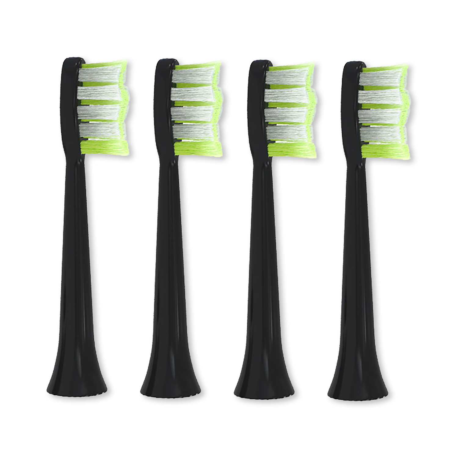 Biovello replacement toothbrush heads black 4 pack, UK version
