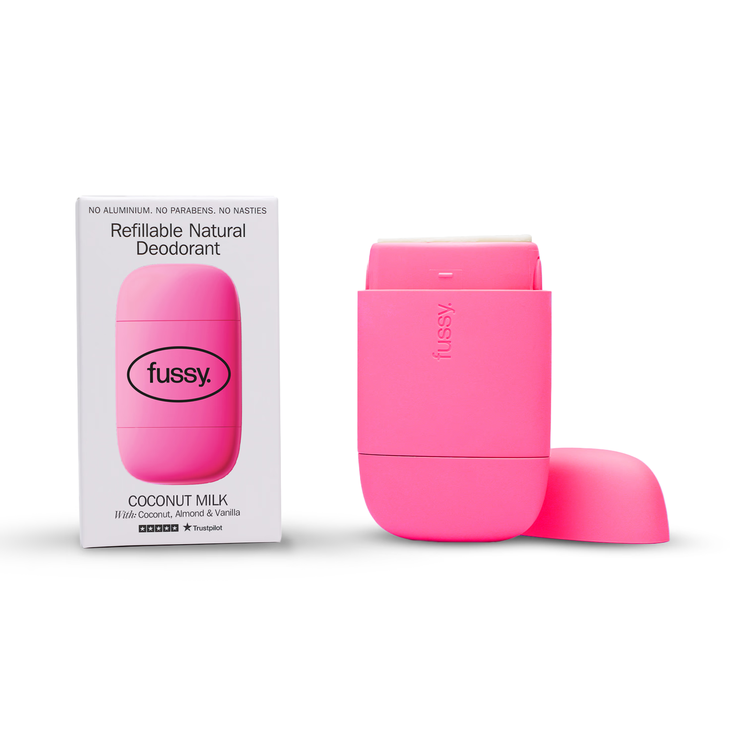Fussy natural deodorant Coconut Milk starter pack, UK version
