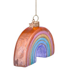 Hand-Painted Glass Rainbow Tree Ornament 6x8x2cm