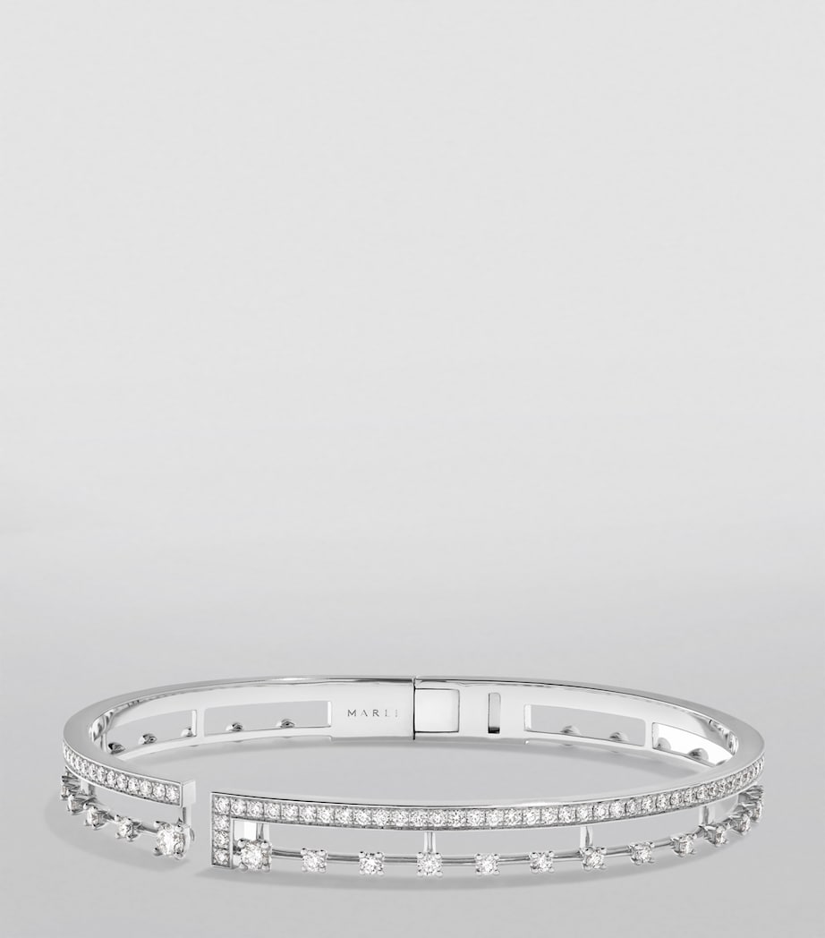 Marli New York white gold diamond bangle, imported from the UK