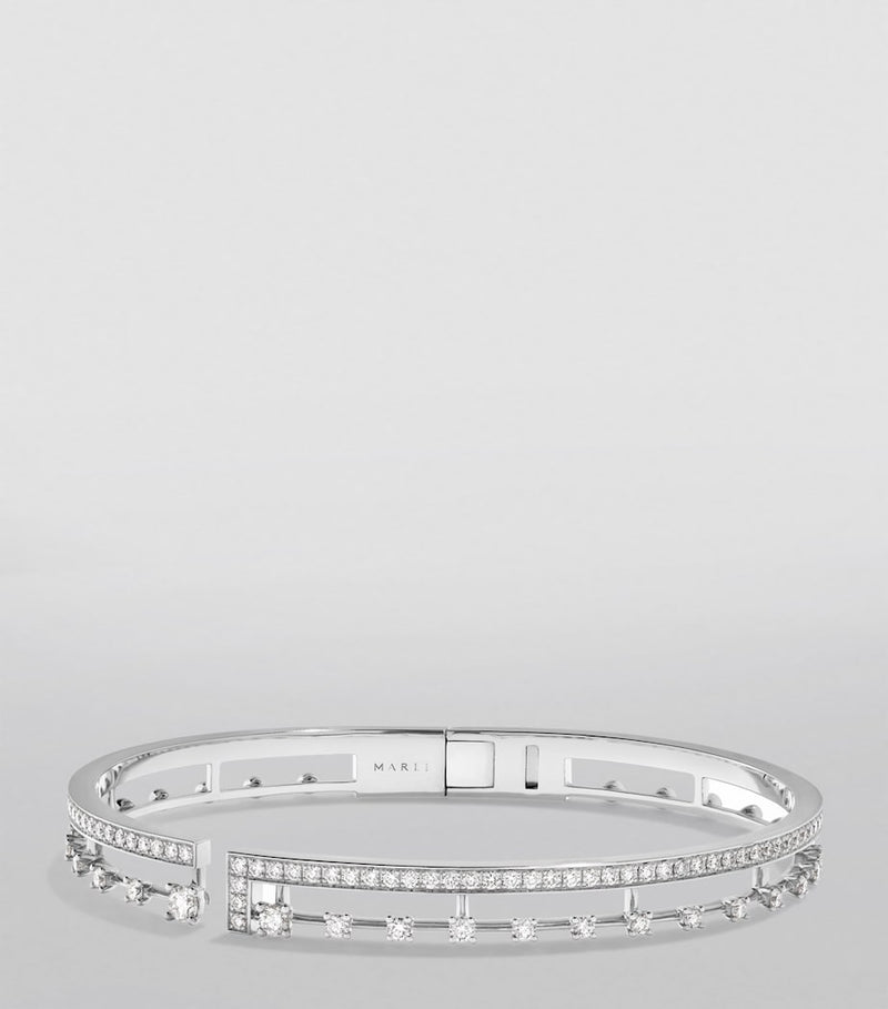 Marli New York white gold diamond bangle, imported from the UK