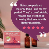 Natracare Ultra Extra Long sanitary pads 40 pack, imported from the UK