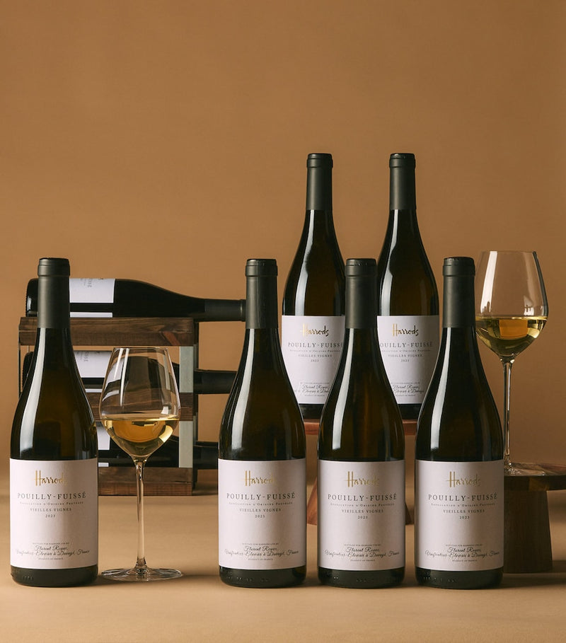 Harrods Pouilly-Fuissé Chardonnay wine 2023 case of 12 bottles, UK version