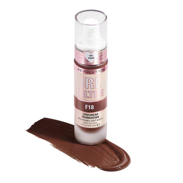 Revolution IRL Filter Longwear Foundation F18, imported from the UK