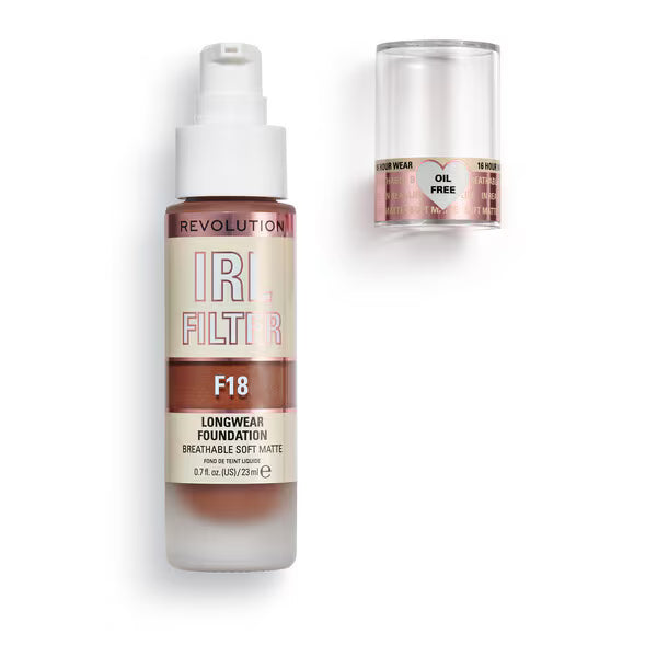 Revolution IRL Filter Longwear Foundation F18, imported from the UK