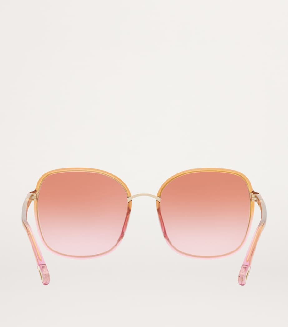 Chloé oversized square sunglasses with graduated tint (British brand)