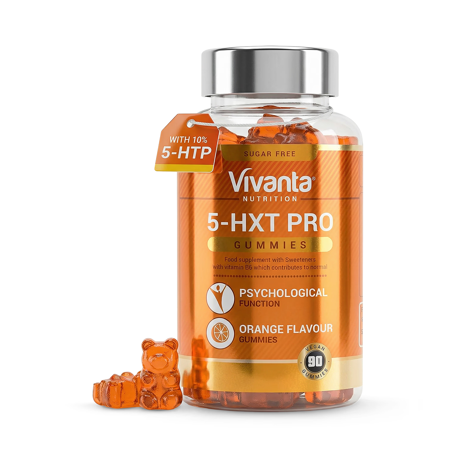 5HXT 5-HTP gummies 200mg 90 count, imported from the UK