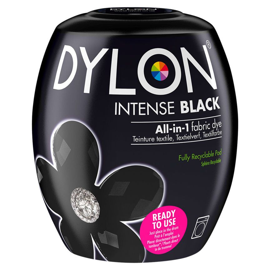 Dylon Intense Black All-in-1 Fabric Dye General Household ASDA   