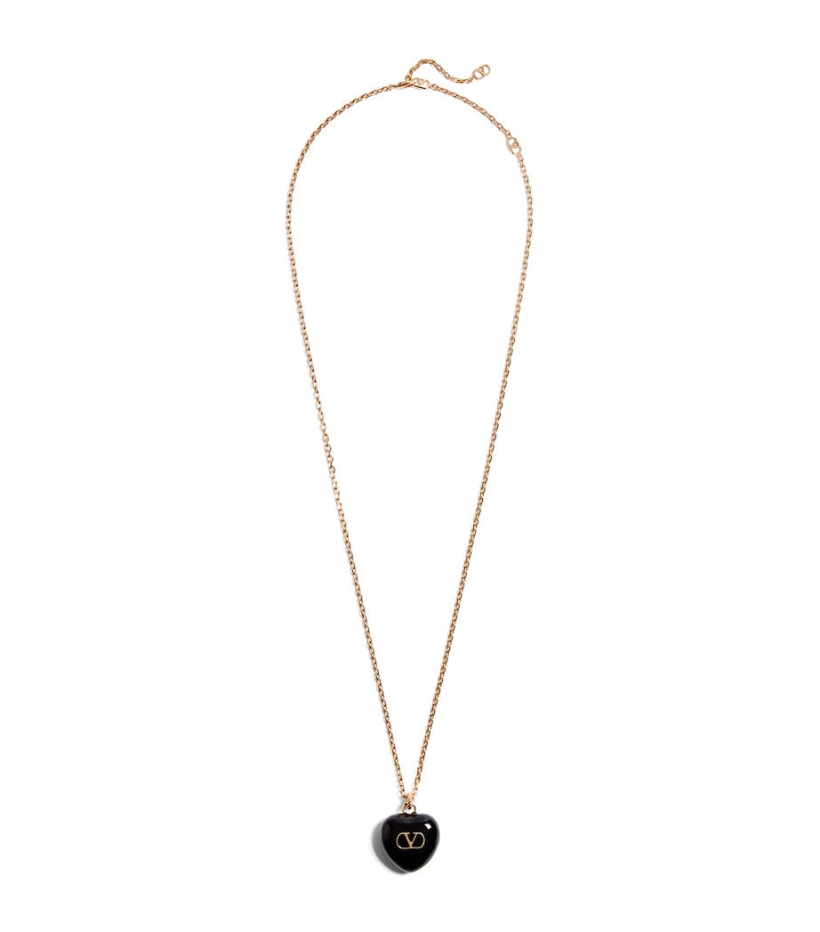 Valentino Garavani Coeur Royal pendant necklace 75cm, imported from the UK
