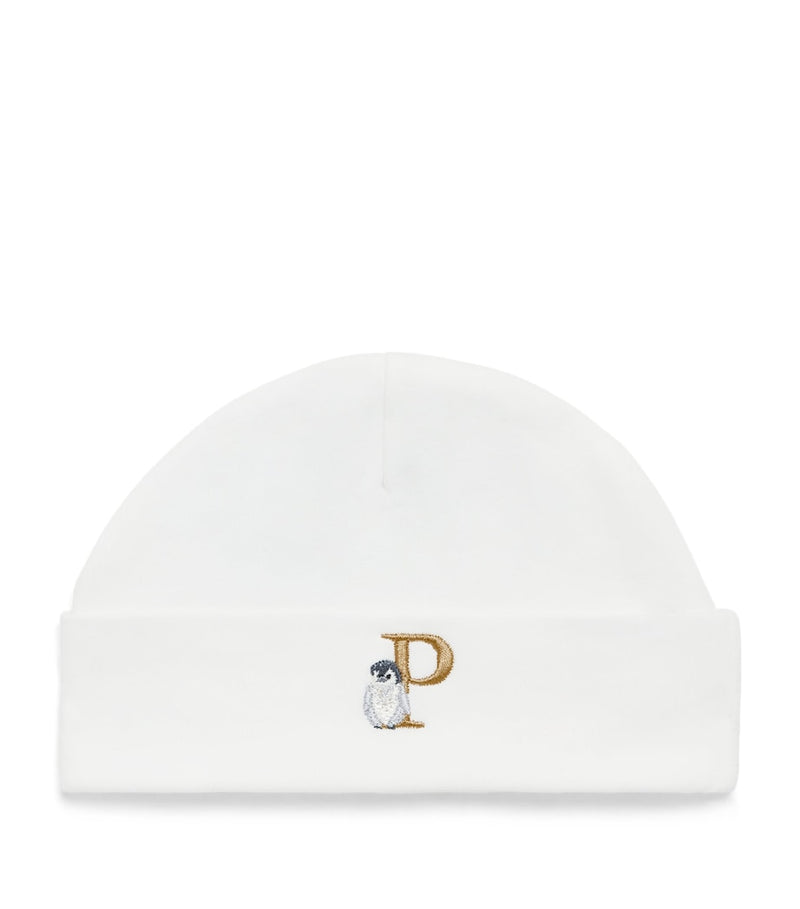 Paint My Dreams baby beanie embroidered P penguin - British product