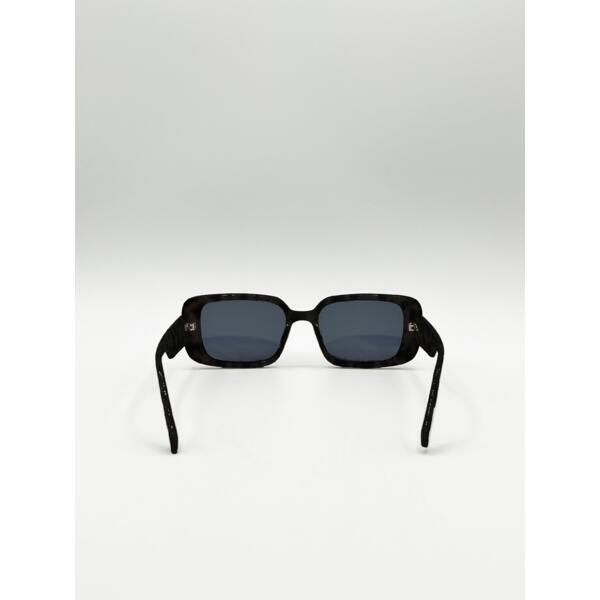 SVNX black rectangle sunglasses, UK version