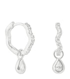 Astrid & Miyu huggie earrings with cubic zirconia, UK version
