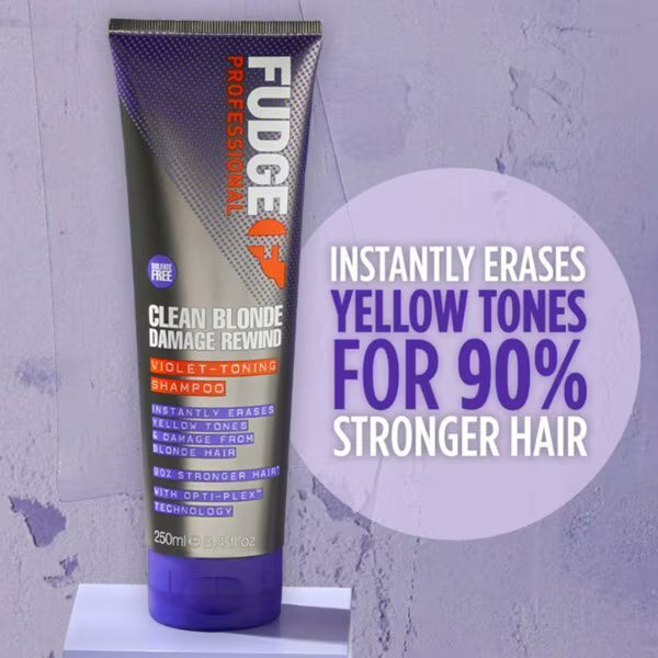 Fudge Professional Clean Blonde Damage Rewind shampoo 250ml - British product