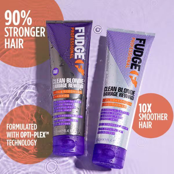 Fudge Professional Clean Blonde Damage Rewind shampoo 250ml - British product