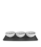 Villeroy & Boch NewMoon dip bowl and presentation plate set of 4 (British brand)