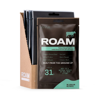 Holland & Barrett ROAM Salt & Pepper Grass-Fed Beef Bites 6 x 70g- Buy online at McGrocer