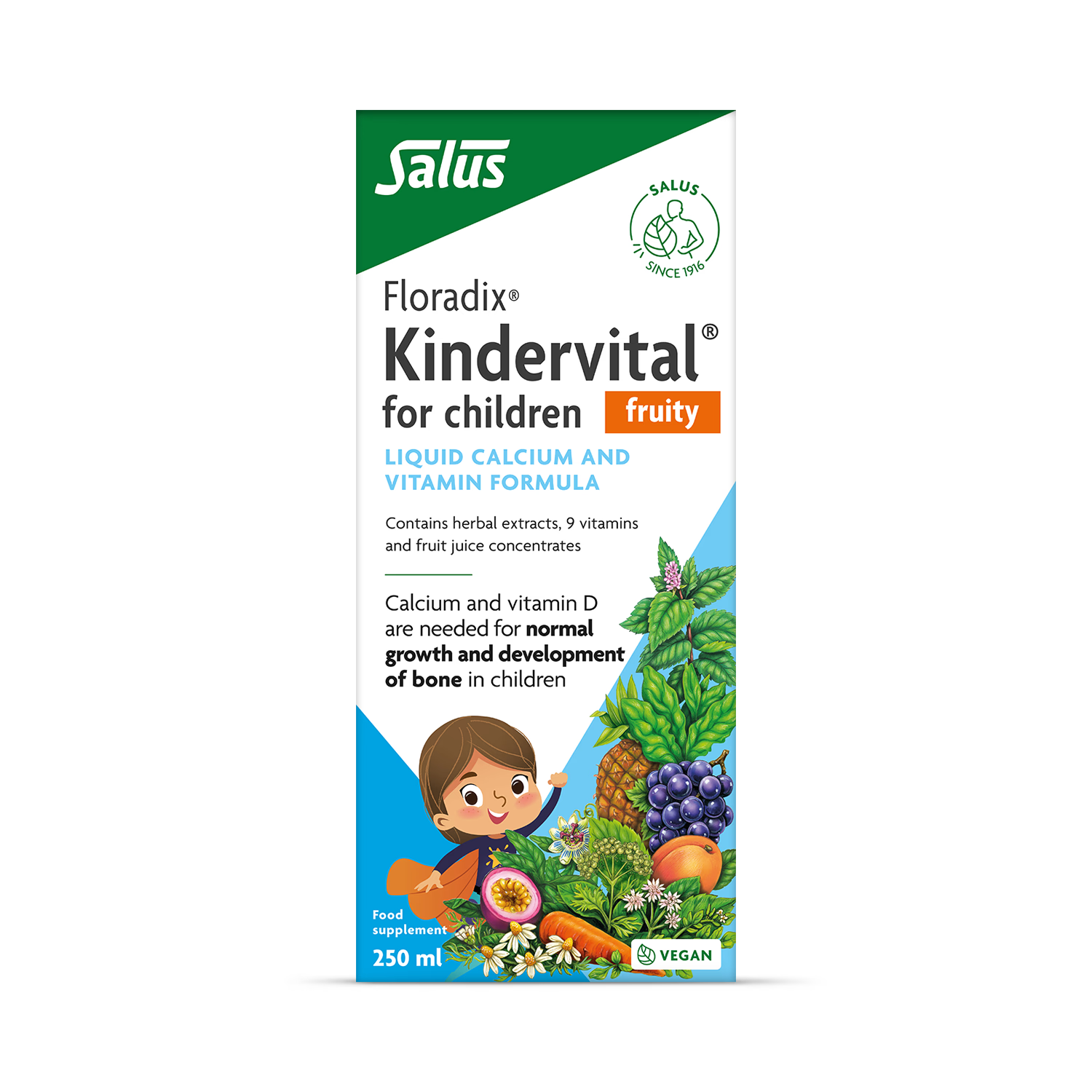 Floradix Kindervital multivitamin liquid 250ml - British product