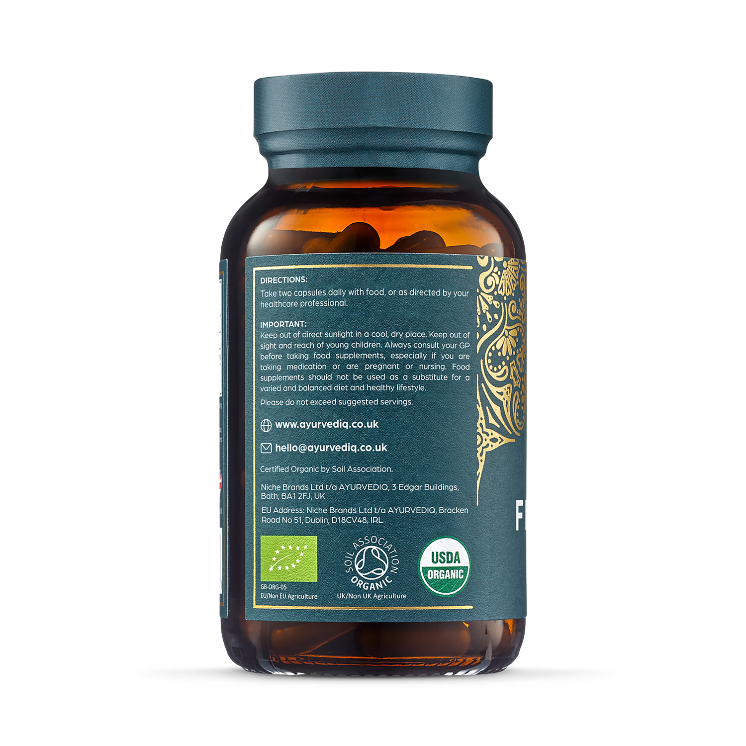 Ayurvediq Organic Fenugreek Capsules 120 capsules, imported from the UK